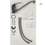 Robinet de cuisine chromé, design élégant et fonctionnel