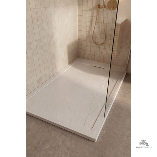 Bonde intégrée pour receveur de douche moderne