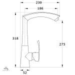 Mitigeur pour évier, design contemporain