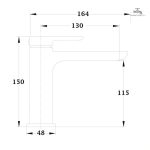 Design contemporain du mitigeur AZUL pour salle de bain