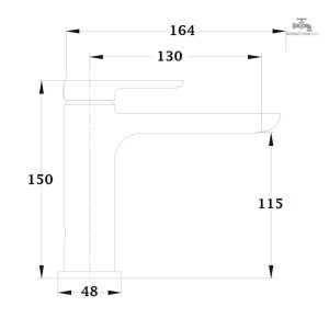 Design contemporain du mitigeur AZUL pour salle de bain