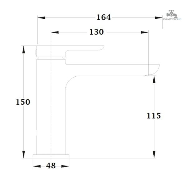 Design contemporain du mitigeur AZUL pour salle de bain