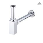 Siphon carré en laiton pour lavabo
