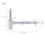 Siphon de lavabo en laiton durable