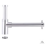 Siphon de lavabo en finition laiton