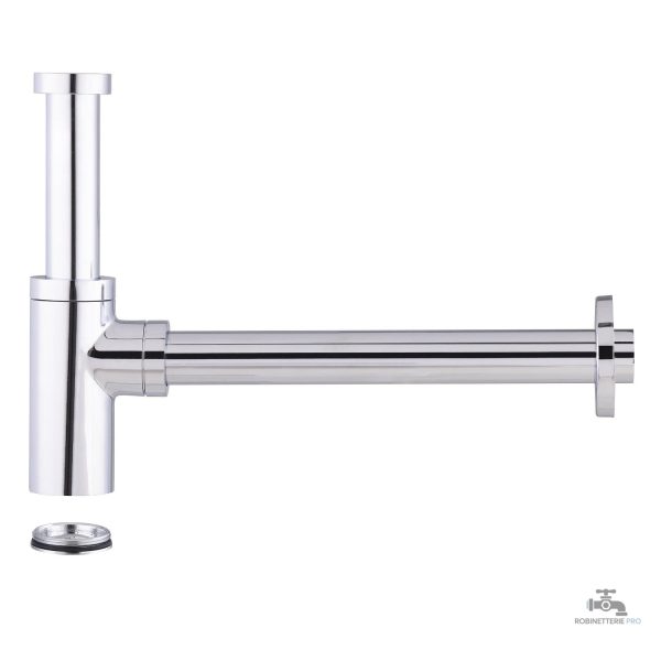 Siphon de lavabo en finition laiton