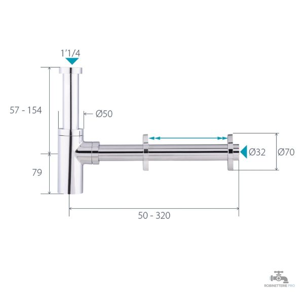 Siphon de lavabo robuste et efficace
