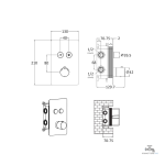 Mitigeur thermostatique douche encastrable SWITCHEA - vue 2