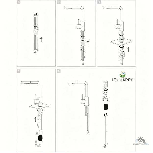 Robinet SORA avec douchette pratique pour cuisine